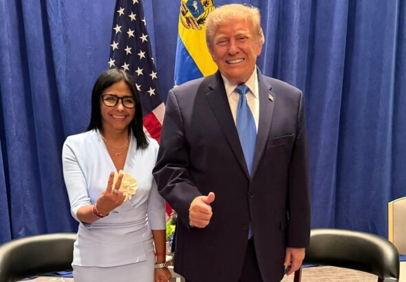 Delcy Rodríguez y Trump, la imagen del nuevo mundo